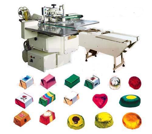 Chocolate bunch wrapping machine