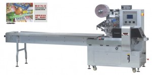 Chocolate pillow type wrapping machine